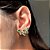 Brinco Ear Cuff Shine Gotas Esmeralda Banhado a Ouro - Imagem 2