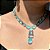 Conjunto Gravata Luxo Acqua Banhado a Ródio Branco - Imagem 4