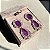 Brinco Luxo Ultraviolet Fusion Banhado a Ouro - Imagem 1