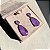 Brinco Gota Ultraviolet Fusion Banhado a Ouro - Imagem 1