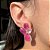 Brinco Asa Light Pink e Pink Fusion Banhado a Ouro - Imagem 1
