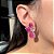 Brinco Asa Light Pink e Pink Fusion Banhado a Ouro - Imagem 3
