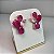 Brinco Asa Light Pink e Pink Fusion Banhado a Ouro - Imagem 2