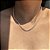 Colar Riviera 3 Garras Trama Rigida 3mm Cristal Banhado a Ouro - 40cm - Imagem 5