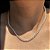 Colar Riviera 3 Garras Trama Rigida 3mm Cristal Banhado a Ouro - 40cm - Imagem 2