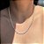 Colar Riviera 3 Garras Trama Rigida 3mm Cristal Banhado a Ouro - 45cm - Imagem 2