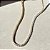Colar Riviera 3 Garras Trama Rigida 3mm Cristal Banhado a Ouro - 45cm - Imagem 1