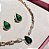 Conjunto Luxo Gota Esmeralda Banhado a Ouro - Imagem 5