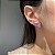 Brinco Ear Cuff Asa Safira Rosa Banhado a Ródio Branco - Imagem 4