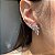 Brinco Ear Cuff Asa Cristal Banhado a Ródio Branco - Imagem 2