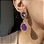 Brinco Luxo Ametista e Ultraviolet Fusion Banhado a Ouro - Imagem 4