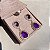 Brinco Luxo Ametista e Ultraviolet Fusion Banhado a Ouro - Imagem 3
