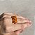 Anel Gotas Laranja Banhado a Ouro - Aro 17 - Imagem 3