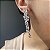 Brinco Cascata Cristal Banhado a Ródio Branco - Imagem 4