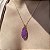 Colar Gota Borda Cravejada Ultraviolet Fusion Banhado a Ouro - Imagem 4