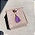 Colar Gota Borda Cravejada Ultraviolet Fusion Banhado a Ouro - Imagem 3
