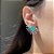Brinco Ear Cuff Gota Turmalina Fusion Banhado a Ródio Branco - Imagem 4