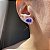 Brinco Ear Cuff Gota Ametista Banhado a Ródio Branco - Imagem 4