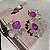 Conjunto Flower Cravejado Ultraviolet Fusion Banhado a Ouro - ARO 19 - Imagem 3