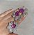 Conjunto Flower Cravejado Ultraviolet Fusion Banhado a Ouro - ARO 19 - Imagem 5