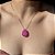 Colar Gota Pink Fusion Banhado a Ródio Branco - Imagem 1