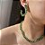 Conjunto Luxo Foliage Esmeralda Banhado a Ouro - Imagem 2