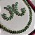 Conjunto Luxo Foliage Esmeralda Banhado a Ouro - Imagem 3
