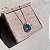 Colar Gota Borda Cravejada Azul Banhado a Ouro - Imagem 1