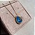 Colar Gota Borda Cravejada Azul Banhado a Ouro - Imagem 3