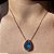 Colar Gota Borda Cravejada Azul Banhado a Ouro - Imagem 4