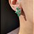 Brinco Gotas Esmeralda Fusion Banhado a Ródio Branco - Imagem 1