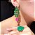 Conjunto Luxo Bicolor Esmeralda e Pink Fusion Banhado a Ouro - Imagem 1