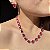 Conjunto Organic Luxo Safira Rosa Banhado a Ouro - Imagem 1
