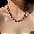 Conjunto Organic Luxo Safira Rosa Banhado a Ródio Branco - Imagem 5