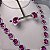 Conjunto Organic Luxo Safira Rosa Banhado a Ródio Branco - Imagem 4