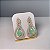 Brinco Luxo Gota Vazada Greenery Fusion Banhado a Ouro - Imagem 2