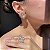 Conjunto Brinco e Anel Flower Cristal Banhado a Ouro - Imagem 3