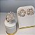 Conjunto Brinco e Anel Flower Cristal Banhado a Ouro - Imagem 4