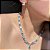 Conjunto Luxo Gravata Azul Banhado a Ródio Branco - Imagem 1