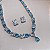 Conjunto Luxo Gravata Azul Banhado a Ródio Branco - Imagem 9