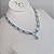 Conjunto Luxo Gravata Azul Banhado a Ródio Branco - Imagem 4