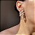 Brinco Flower Oval Cristal Banhado a Ouro - Imagem 3