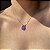 Conjunto Gota Ametista e Ultraviolet Fusion Banhado a Ródio Branco - Imagem 5