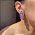 Conjunto Gota Ametista e Ultraviolet Fusion Banhado a Ródio Branco - Imagem 3