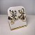 Brinco Flower Liso Banhado a Ouro - Imagem 2