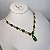 Colar Luxo Gotas Verde Esmeralda Banhado a Ouro - Imagem 2