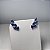 Brinco Ear Cuff Safira Azul Banhado a Ródio Branco - Imagem 2