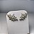 Brinco Ear Cuff Navetes Leaf Yellow Banhado a Ródio Branco - Imagem 2