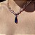 Colar Luxo Riviera Gota Safira Azul Banhado a Ouro - Imagem 1
