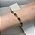 Pulseira Oval Verde Esmeralda Banhado Ouro - Imagem 1